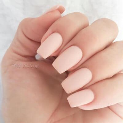 nude matt nails|Matt nude nails